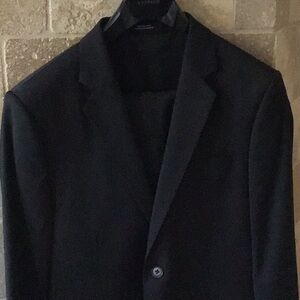 Express Suit 38 Short Black Nice Wool Blend